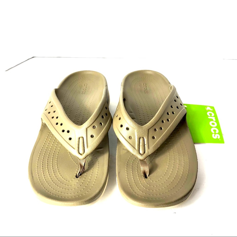 New Crocs Iconic Comfort Slip-on Slippers Gray. Size 13. Classy